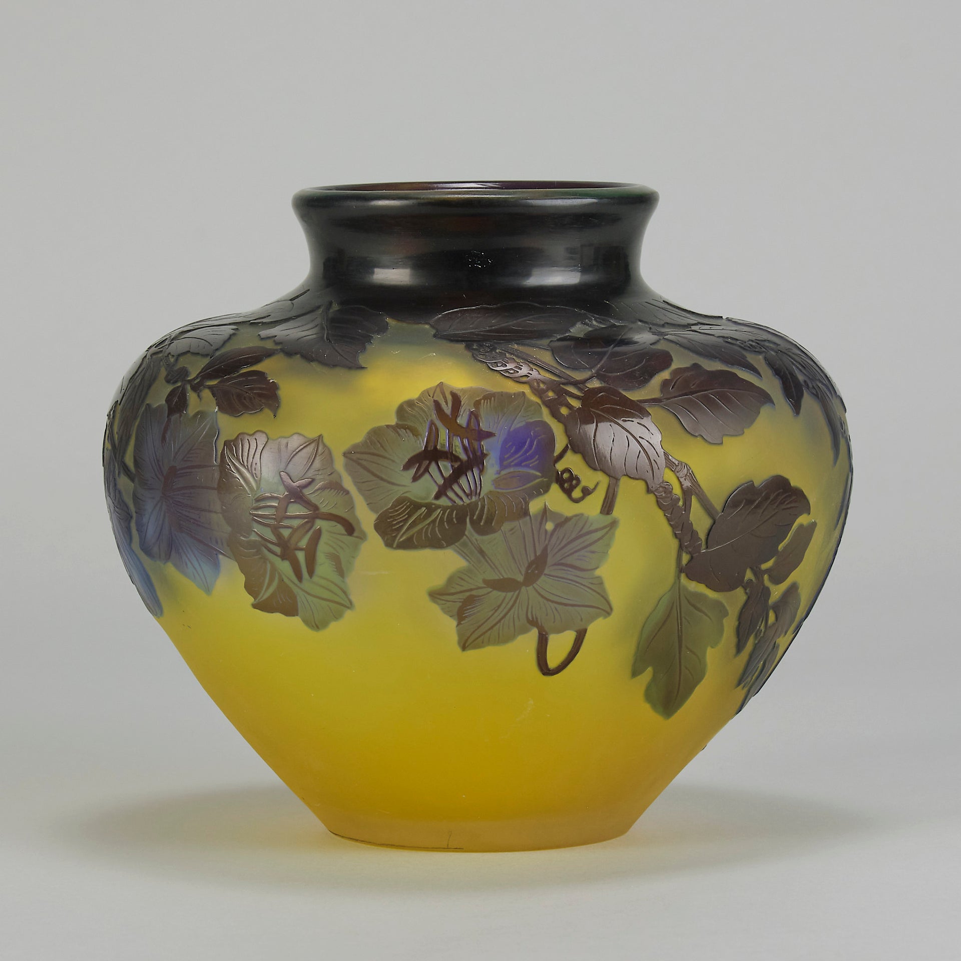 Galle Clematis Vase - Art Nouveau Clematis Vase - Hickmet Fine Arts