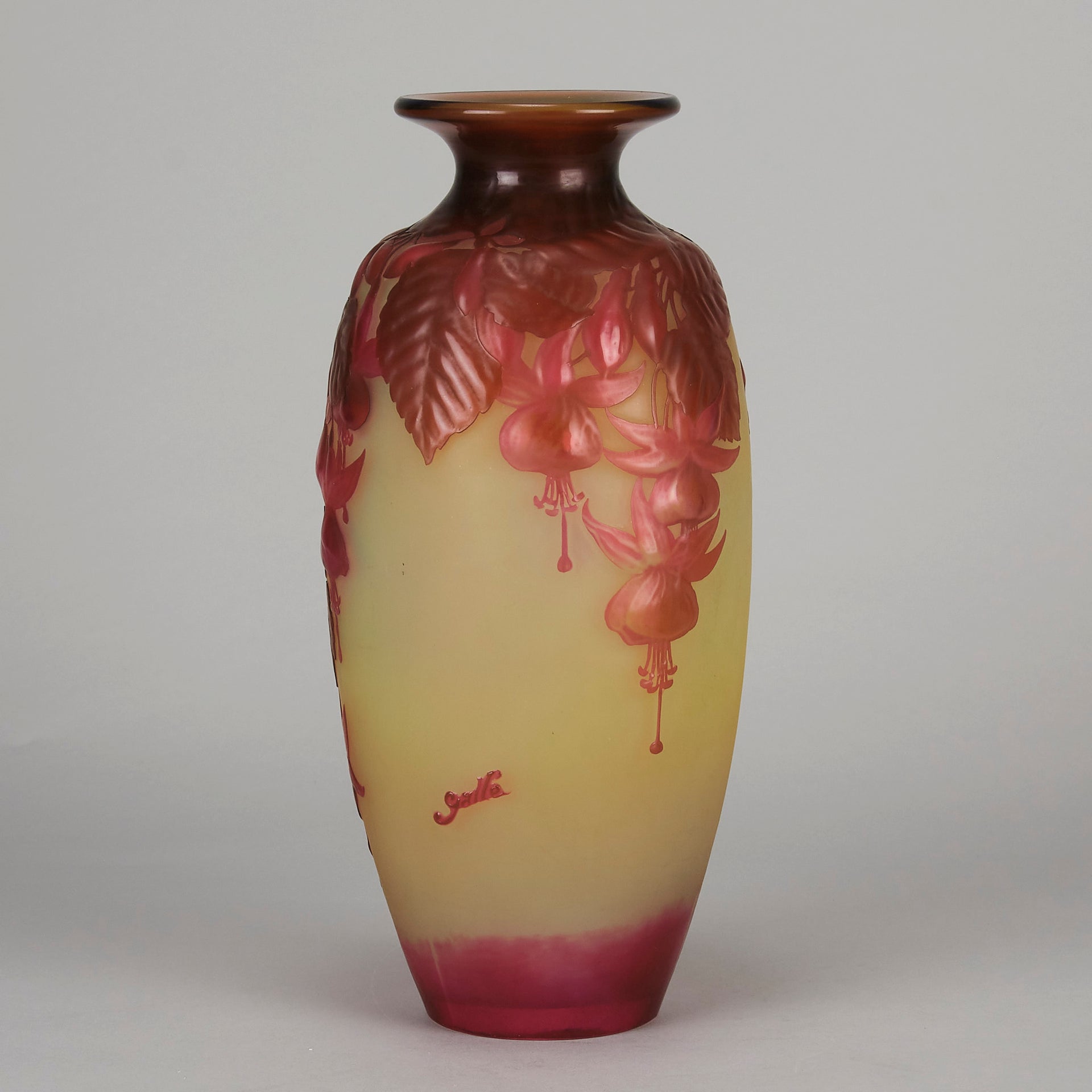 Emile Galle Floral Souffle Vase - Art Nouveau Glass - Hickmet Fine Arts