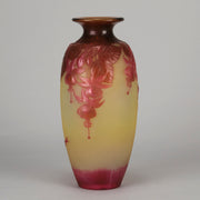 Emile Galle Floral Souffle Vase - Art Nouveau Glass - Hickmet Fine Arts