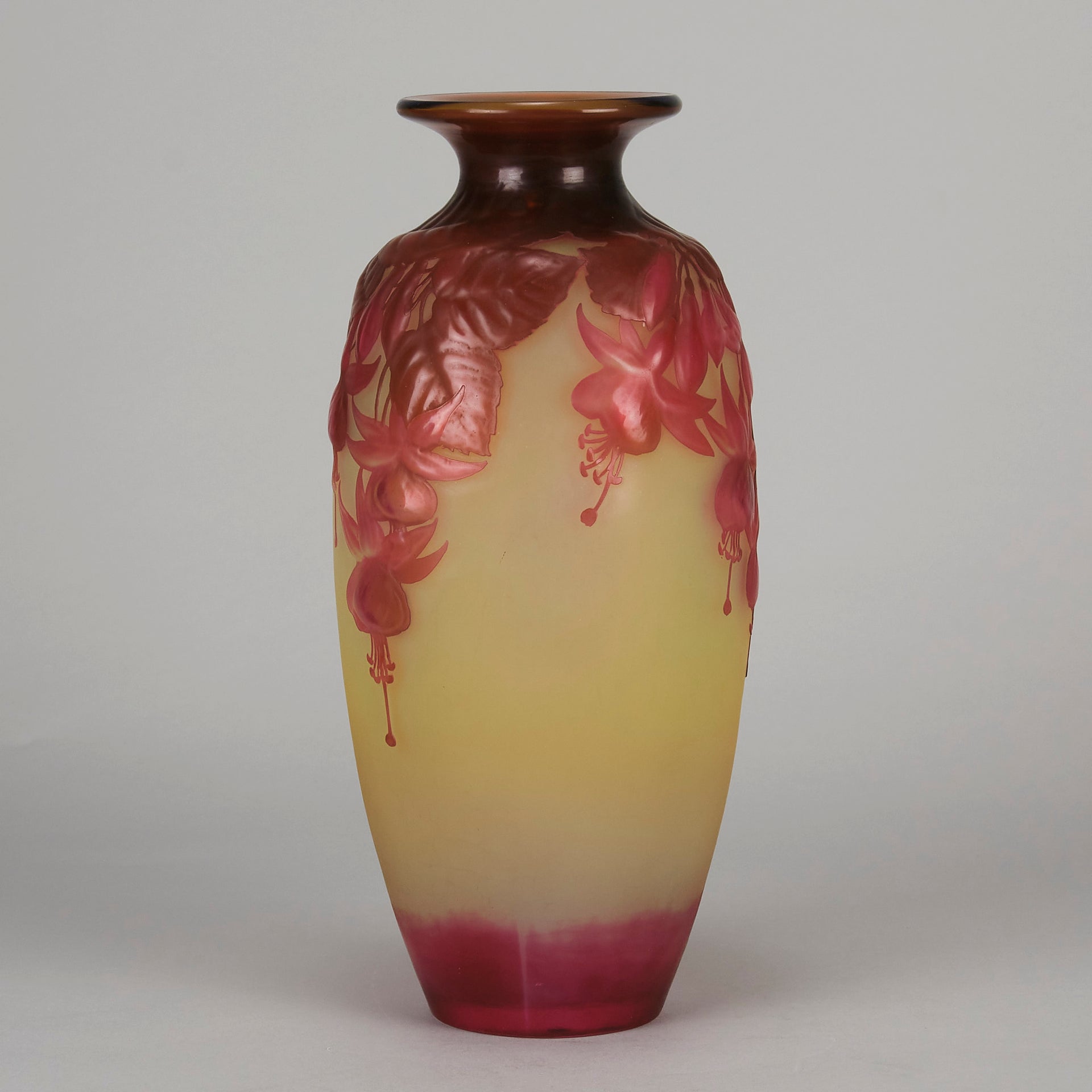 Emile Galle Floral Souffle Vase - Art Nouveau Glass - Hickmet Fine Arts