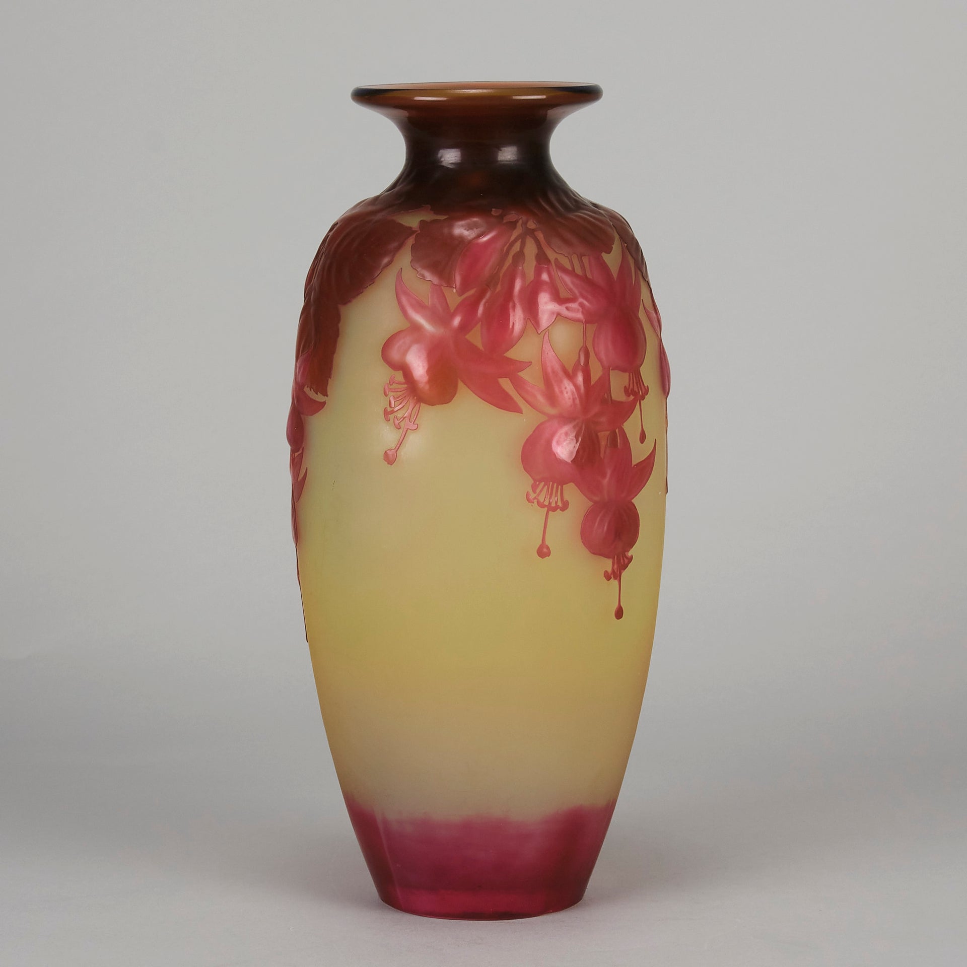 Emile Galle Floral Souffle Vase - Art Nouveau Glass - Hickmet Fine Arts