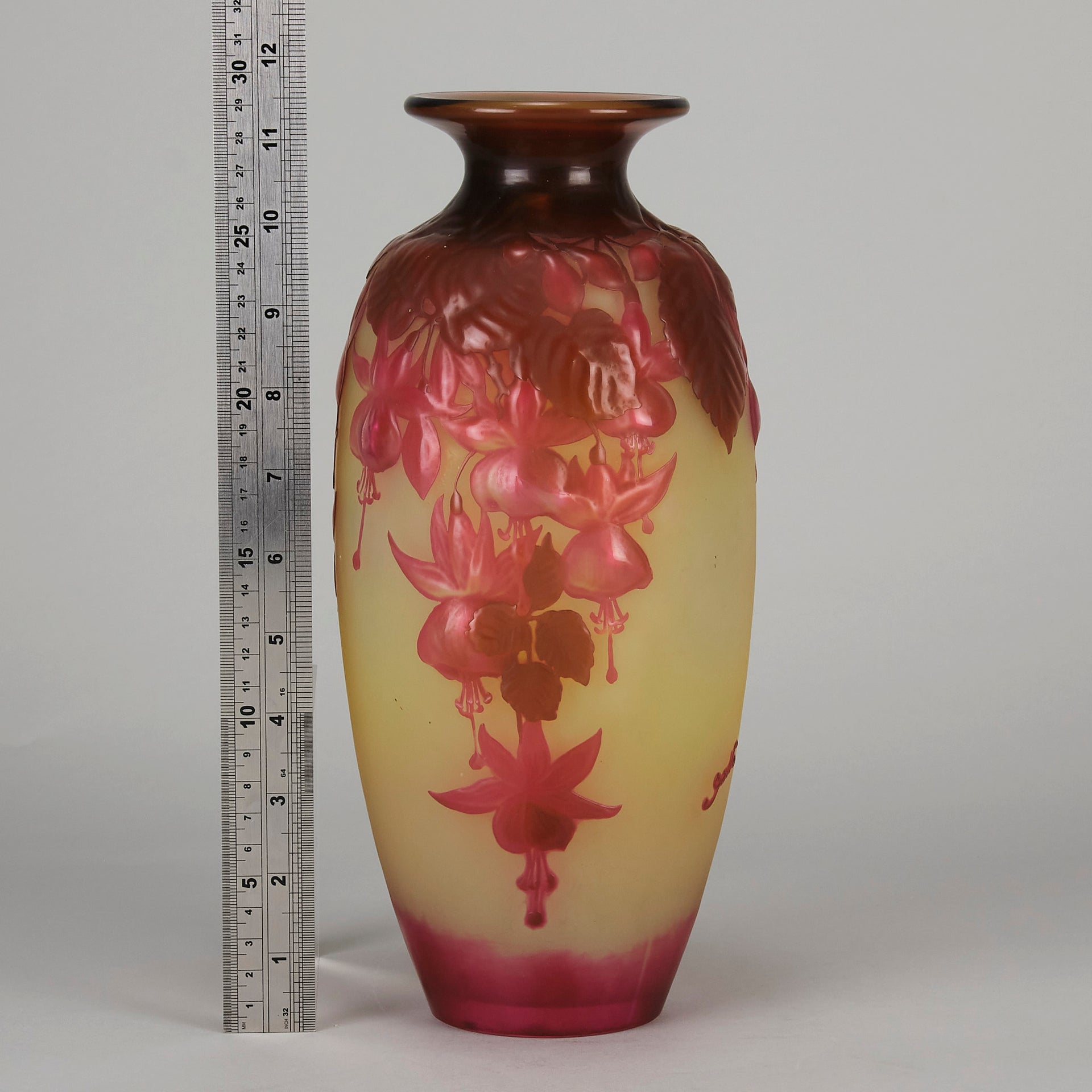 Emile Galle Floral Souffle Vase - Art Nouveau Glass - Hickmet Fine Arts