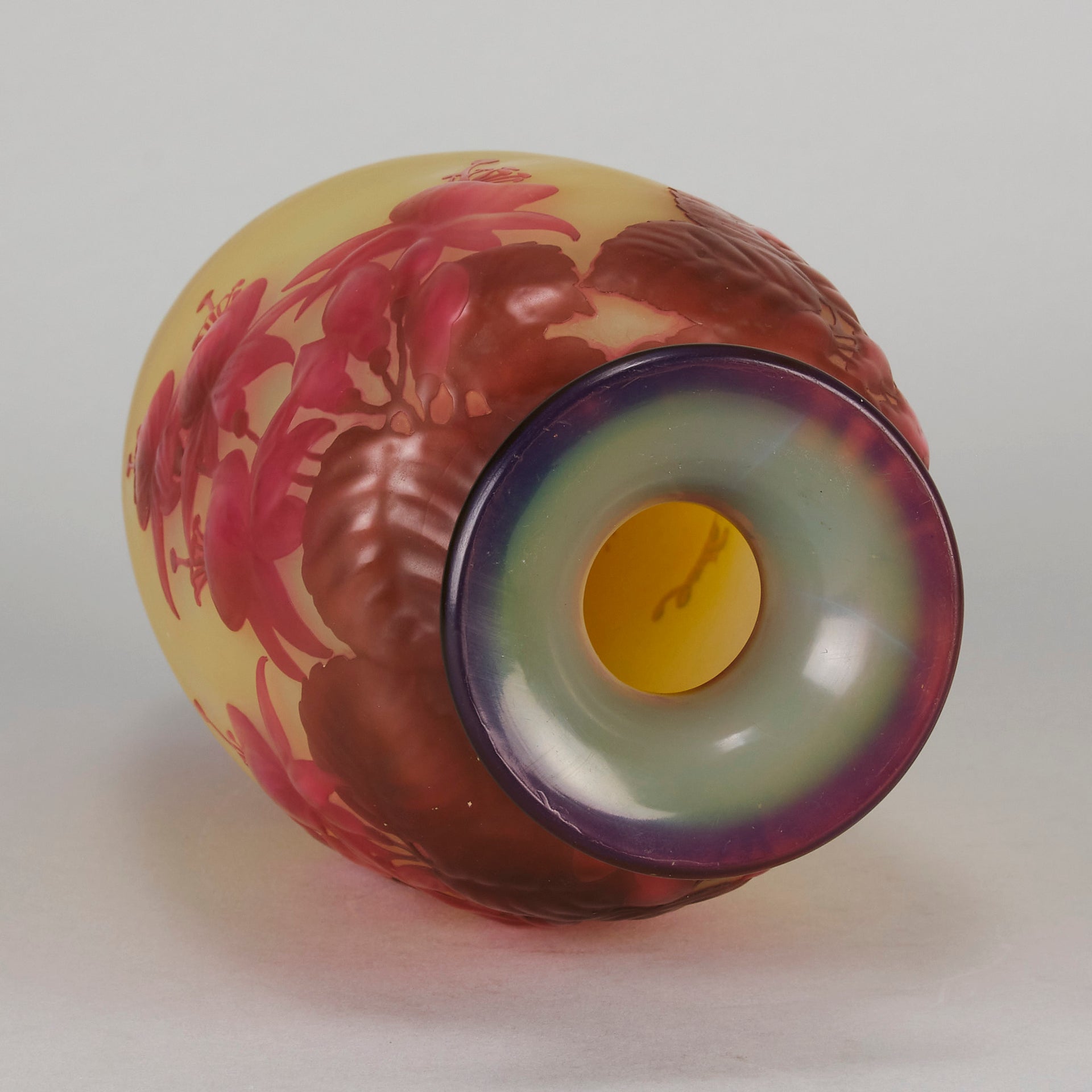 Emile Galle Floral Souffle Vase - Art Nouveau Glass - Hickmet Fine Arts