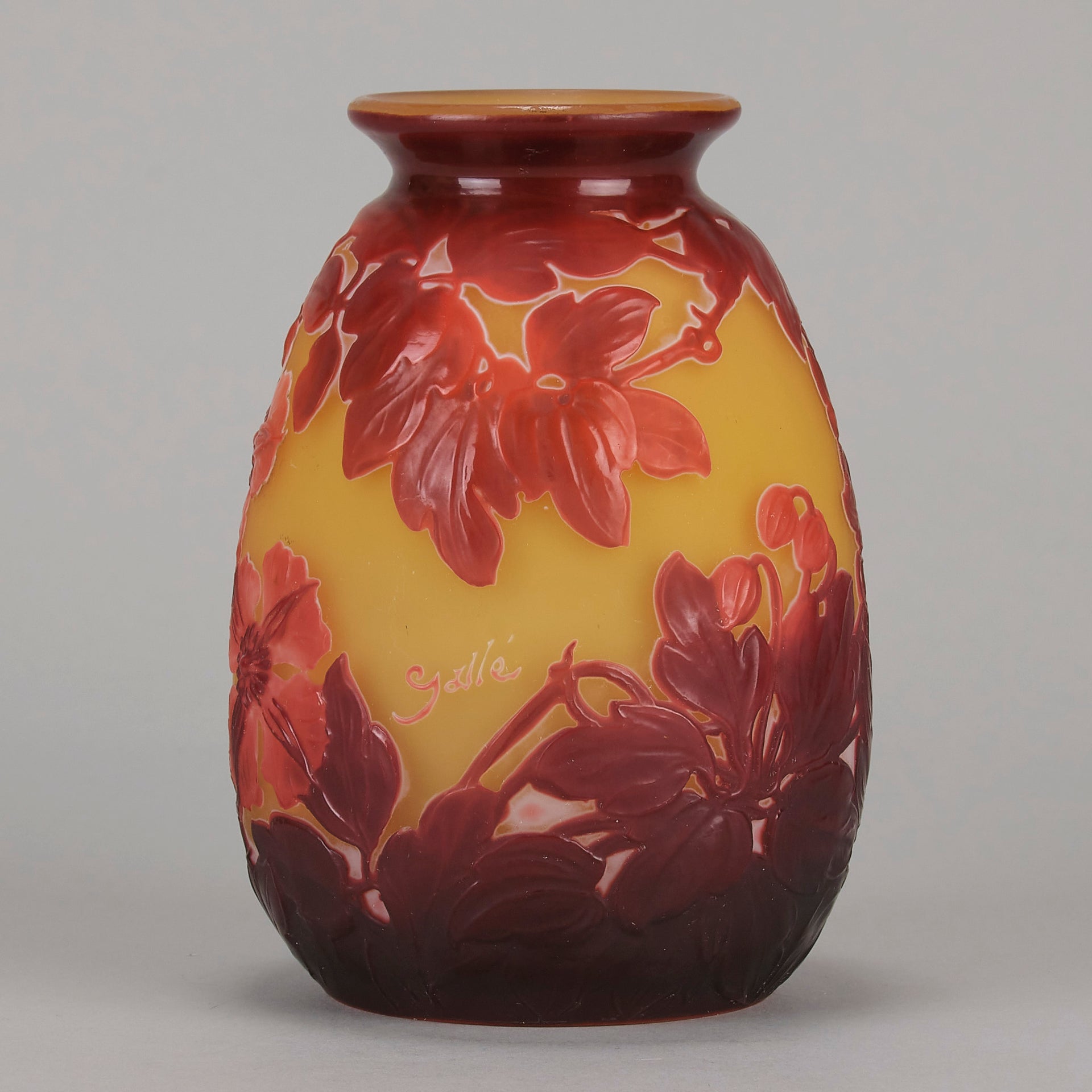 Emile Galle Souffle Vase - Art Nouveau Glass - Hickmet Fine Arts