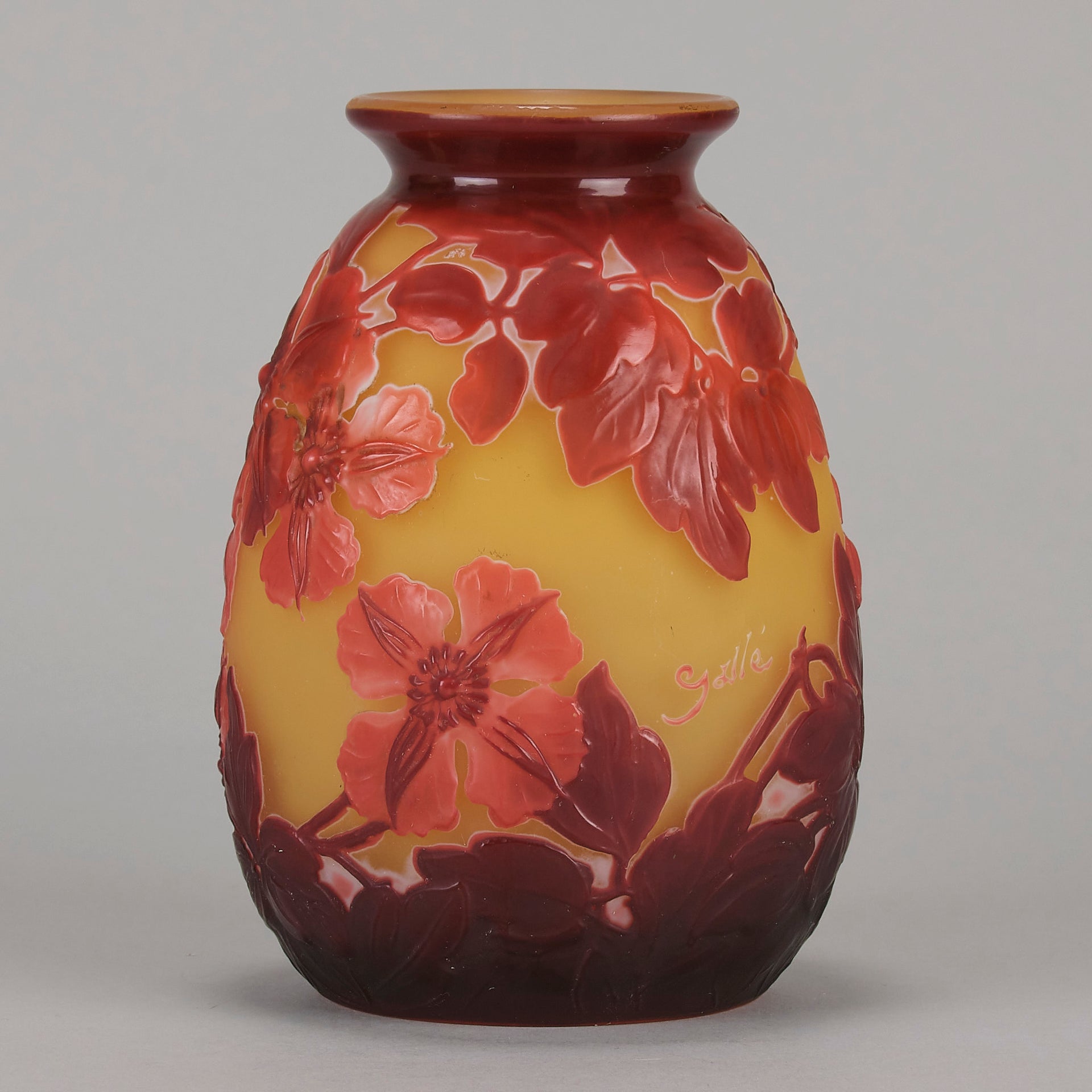 Emile Galle Souffle Vase - Art Nouveau Glass - Hickmet Fine Arts