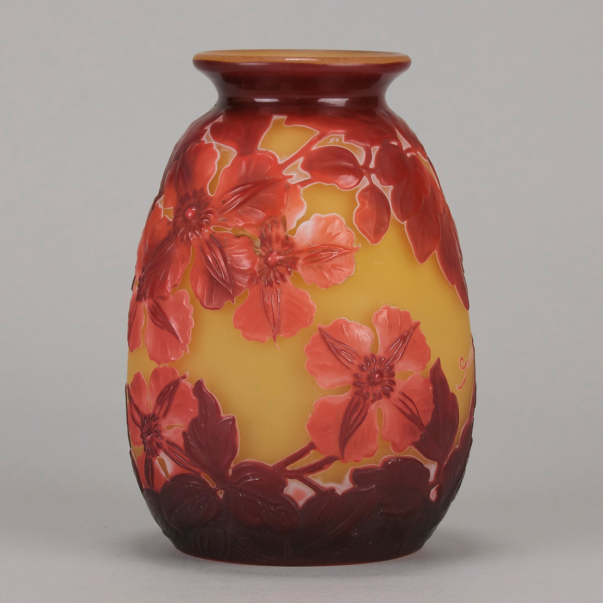 Emile Galle Souffle Vase - Art Nouveau Glass - Hickmet Fine Arts