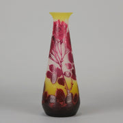 Emile Galle Vase - Floral Art Nouveau Glass - Hickmet Fine Arts