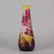 Emile Galle Vase - Floral Art Nouveau Glass - Hickmet Fine Arts