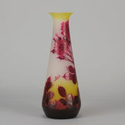 Emile Galle Vase - Floral Art Nouveau Glass - Hickmet Fine Arts
