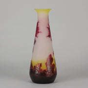 Emile Galle Vase - Floral Art Nouveau Glass - Hickmet Fine Arts