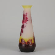 Emile Galle Vase - Floral Art Nouveau Glass - Hickmet Fine Arts