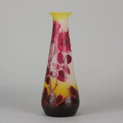 Emile Galle Vase - Floral Art Nouveau Glass - Hickmet Fine Arts