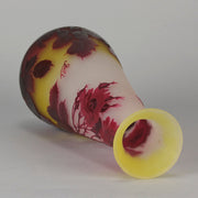 Emile Galle Vase - Floral Art Nouveau Glass - Hickmet Fine Arts