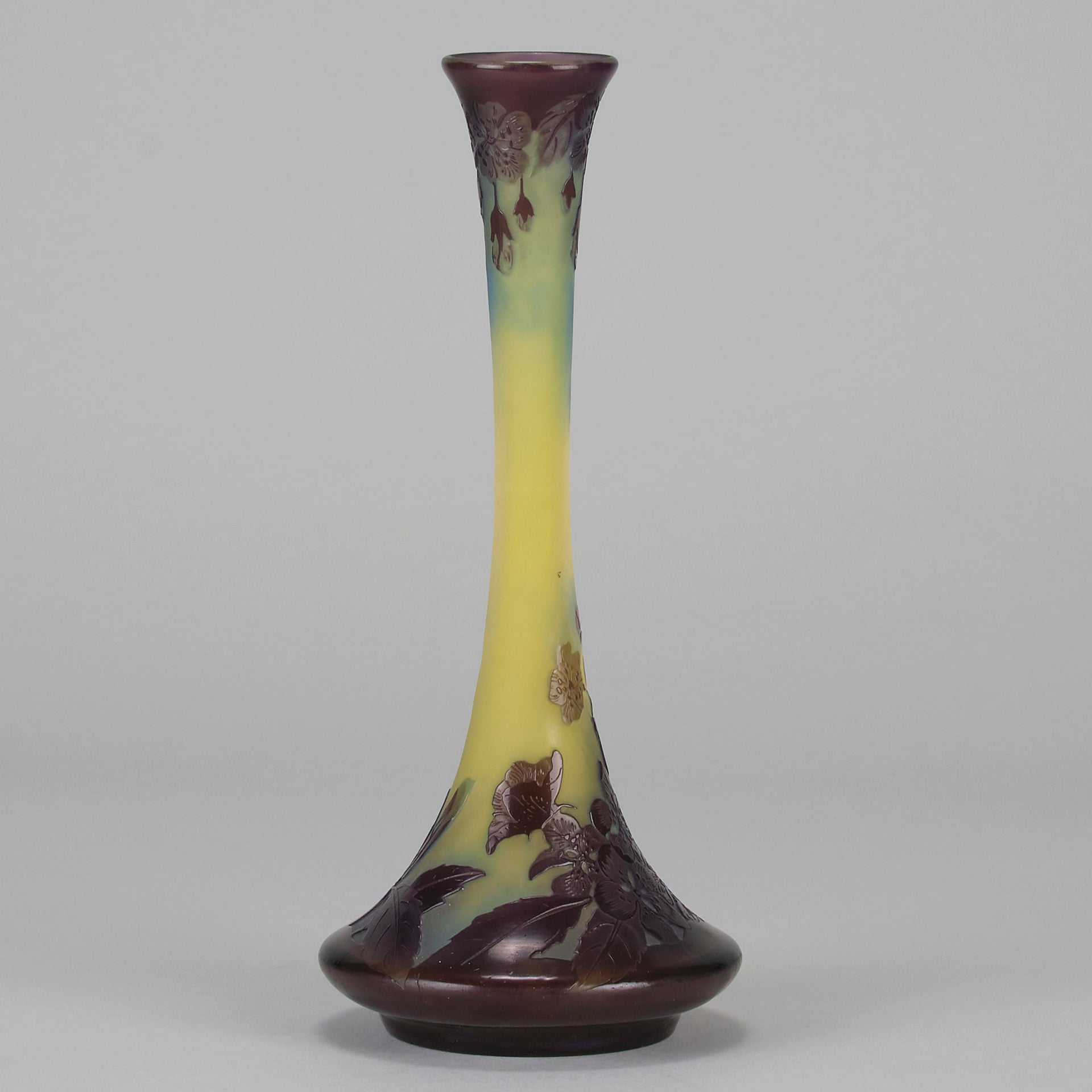 Emile Galle Floral Vase - Art Nouveau Glass - Hickmet Fine Arts