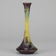 Emile Galle Floral Vase - Art Nouveau Glass - Hickmet Fine Arts