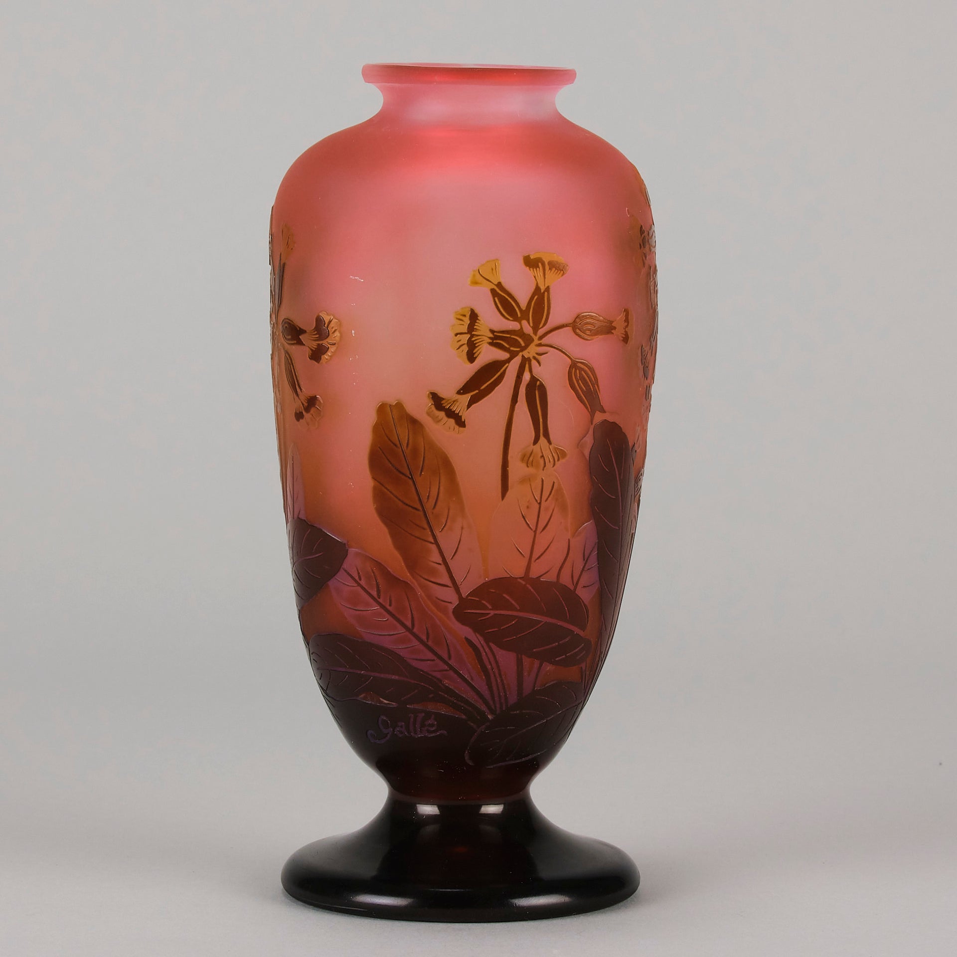Emile Galle Flower Vase - Art Nouveau Glass - Hickmet Fine Arts