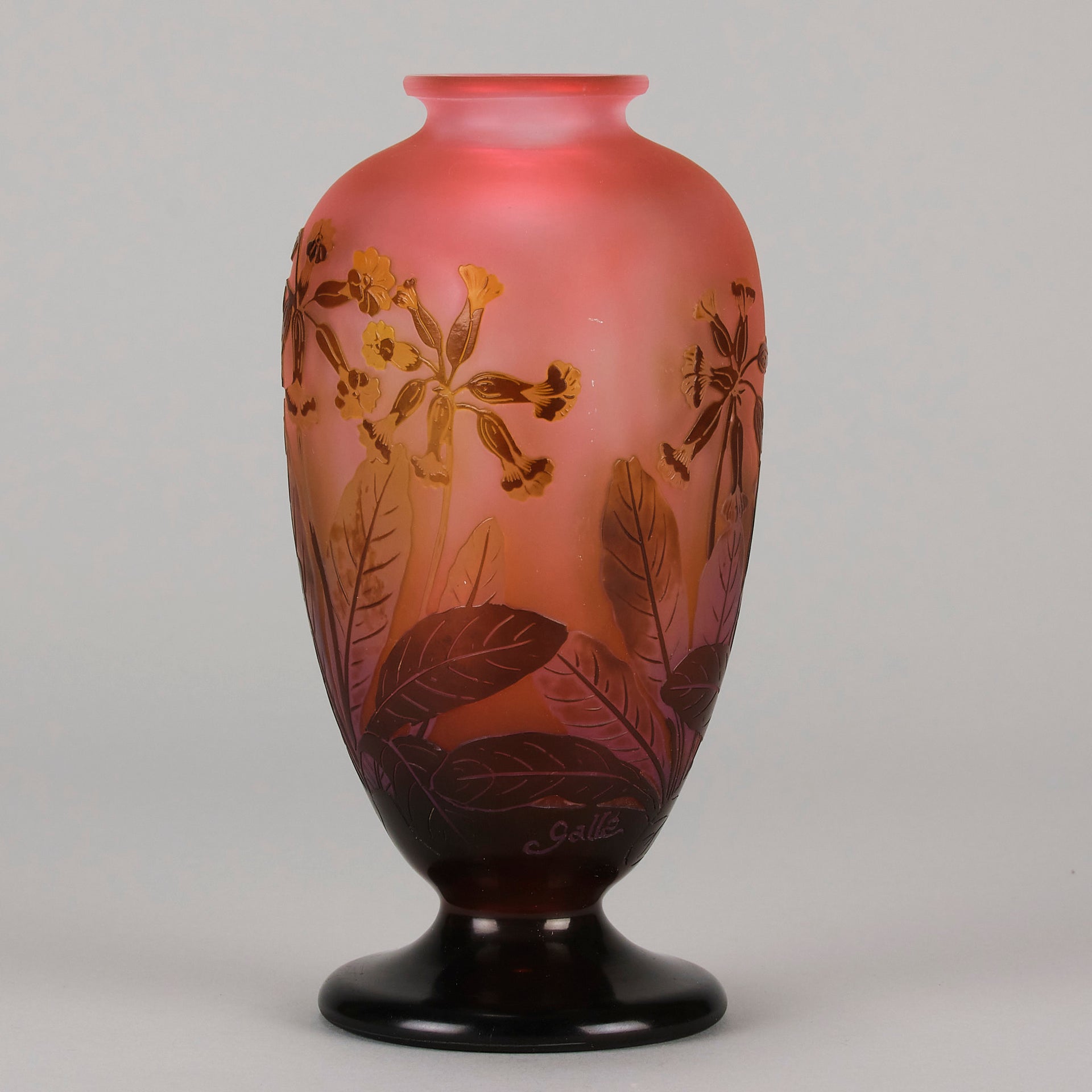 Emile Galle Flower Vase - Art Nouveau Glass - Hickmet Fine Arts