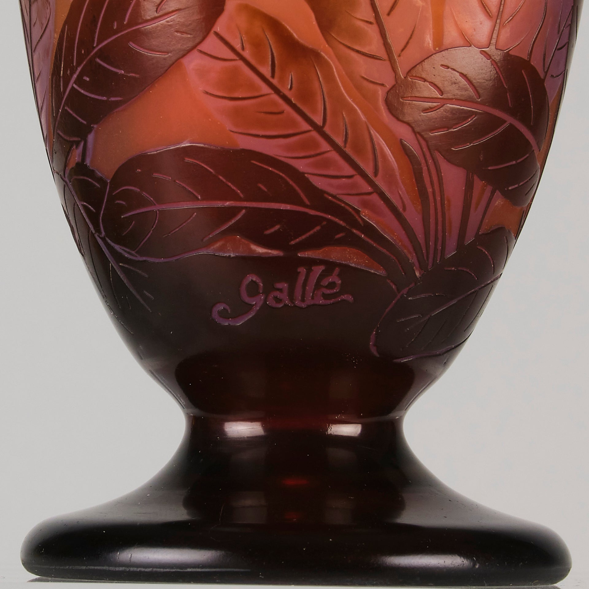 Emile Galle Flower Vase - Art Nouveau Glass - Hickmet Fine Arts