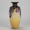 Galle Souffle Vase - Art Nouveau Fuschia Vase - Hickmet Fine Arts