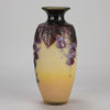 Galle Souffle Vase - Art Nouveau Fuschia Vase - Hickmet Fine Arts