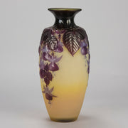 Galle Souffle Vase - Art Nouveau Fuschia Vase - Hickmet Fine Arts