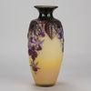 Galle Souffle Vase - Art Nouveau Fuschia Vase - Hickmet Fine Arts