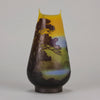 Emile Galle Landscape Vase - Art Nouveau Glass - Hickmet Fine Arts