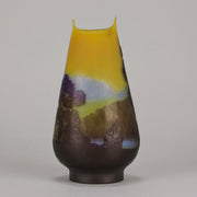 Emile Galle Landscape Vase - Art Nouveau Glass - Hickmet Fine Arts