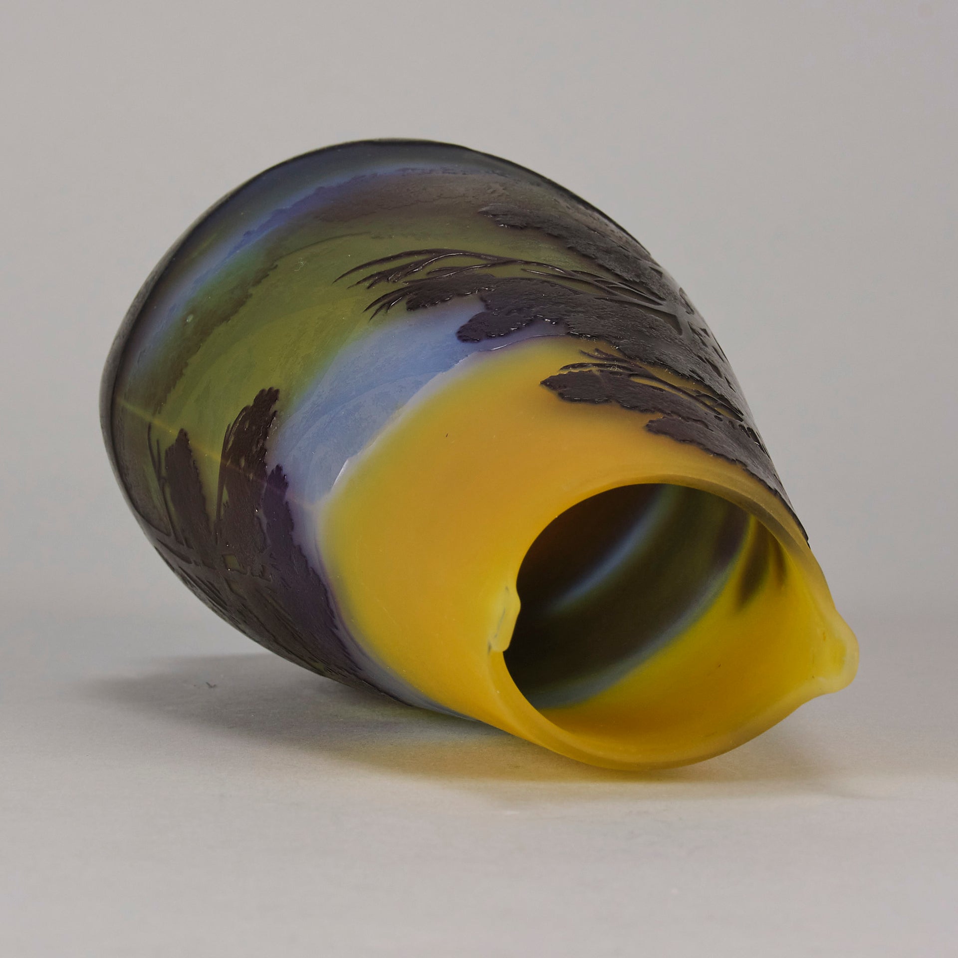 Emile Galle Landscape Vase - Art Nouveau Glass - Hickmet Fine Arts