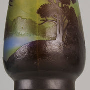 Emile Galle Landscape Vase - Art Nouveau Glass - Hickmet Fine Arts