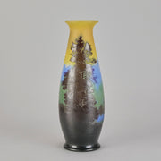 Galle cameo glass landscape vase