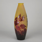 Emile Galle Large Flower Vase - Art Nouveau Glass - Hickmet Fine Arts