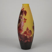 Emile Galle Large Flower Vase - Art Nouveau Glass - Hickmet Fine Arts