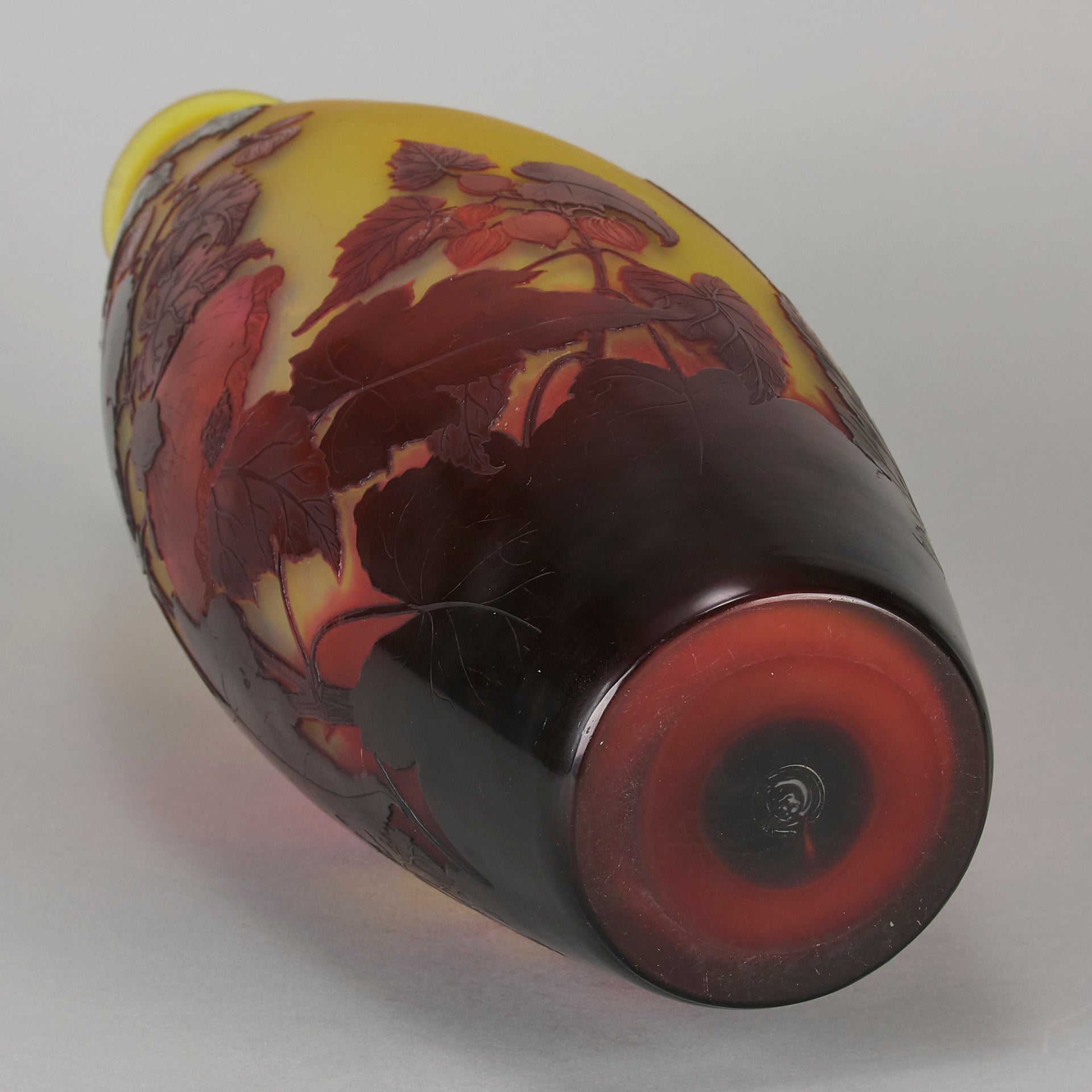 Emile Galle Large Flower Vase - Art Nouveau Glass - Hickmet Fine Arts