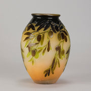 Emile Galle Olive Vase - Art Nouveau Glass - Hickmet Fine Arts