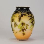 Emile Galle Olive Vase - Art Nouveau Glass - Hickmet Fine Arts