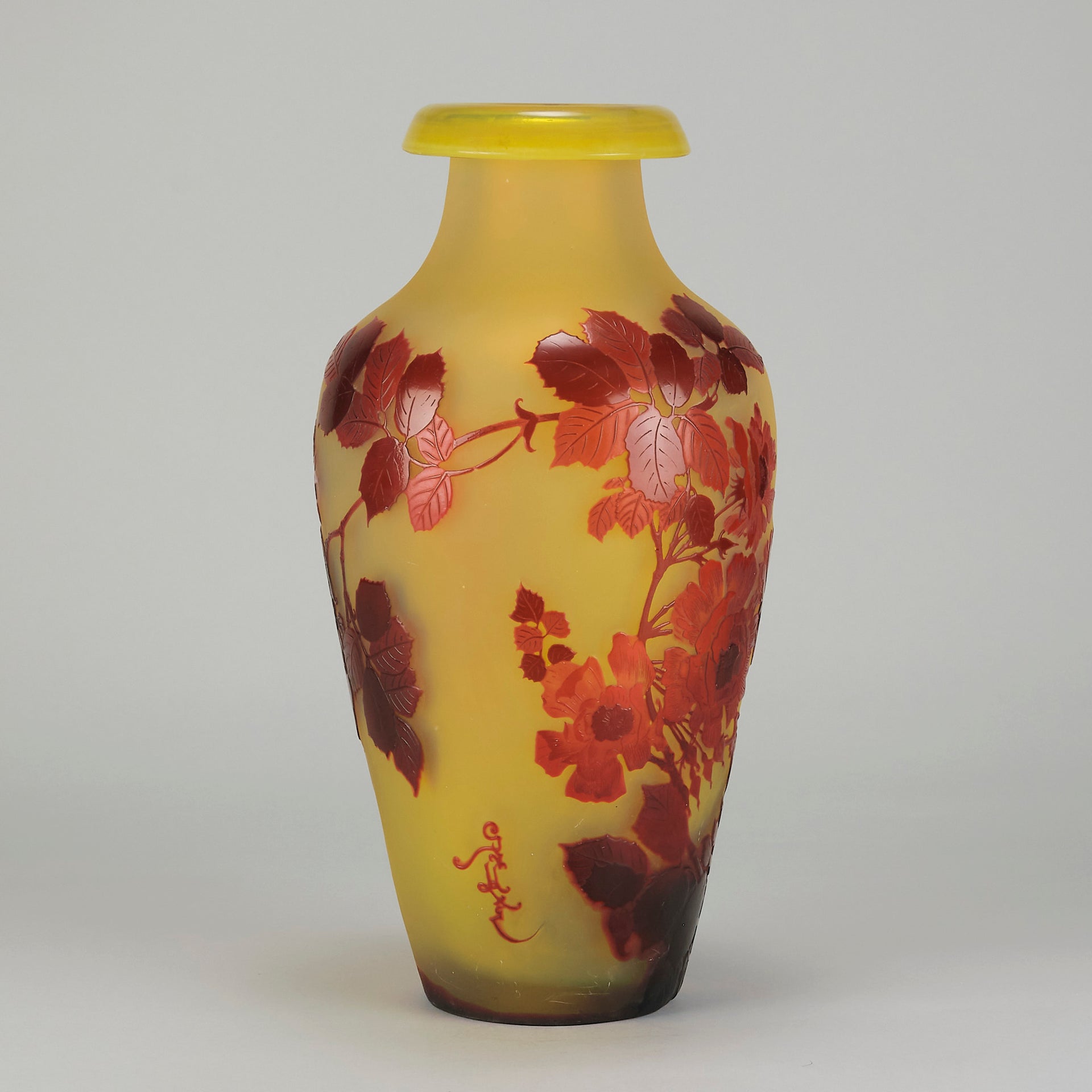 Galle Rose Vase - Art Nouveau Rose Vase - Hickmet Fine Arts
