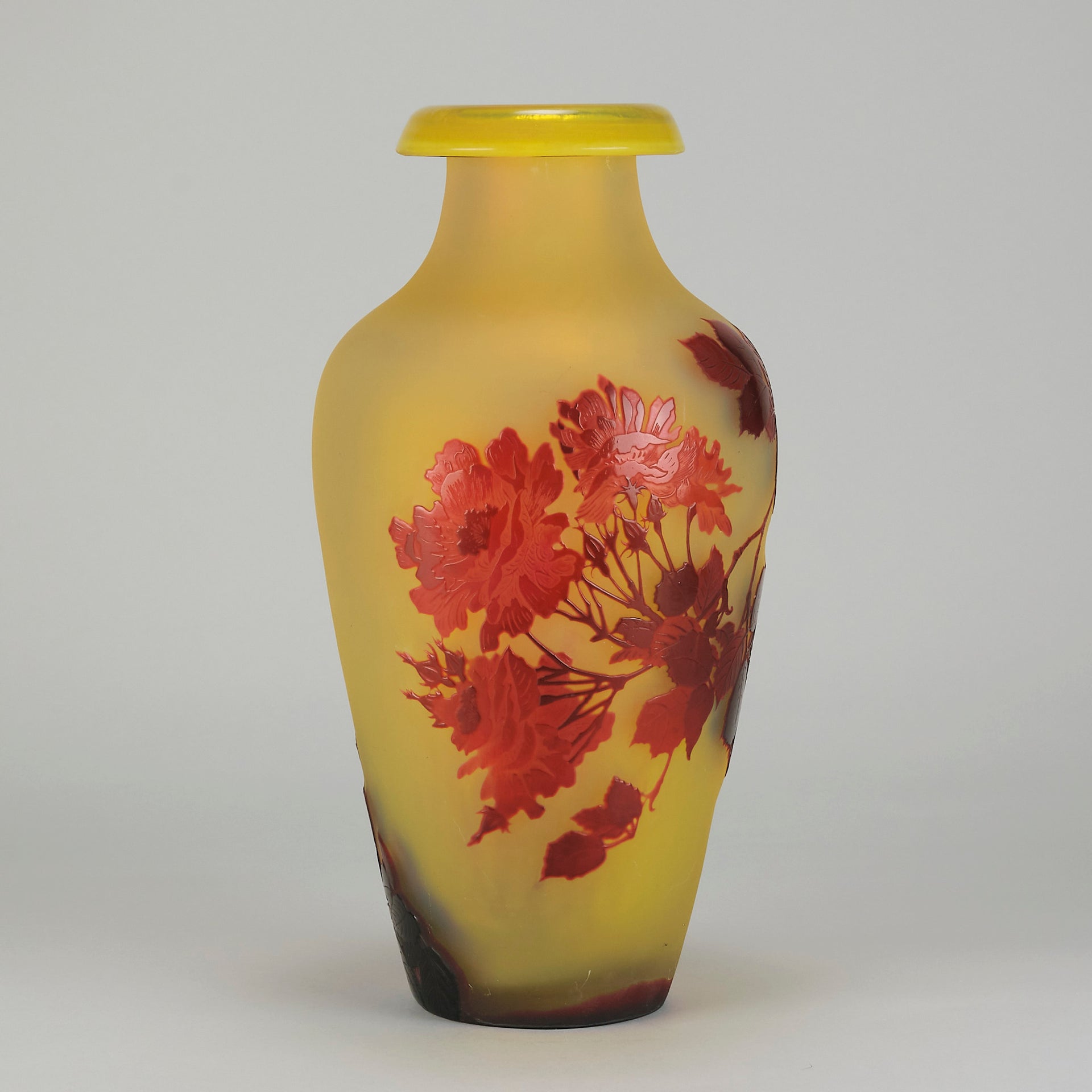 Galle Rose Vase - Art Nouveau Rose Vase - Hickmet Fine Arts