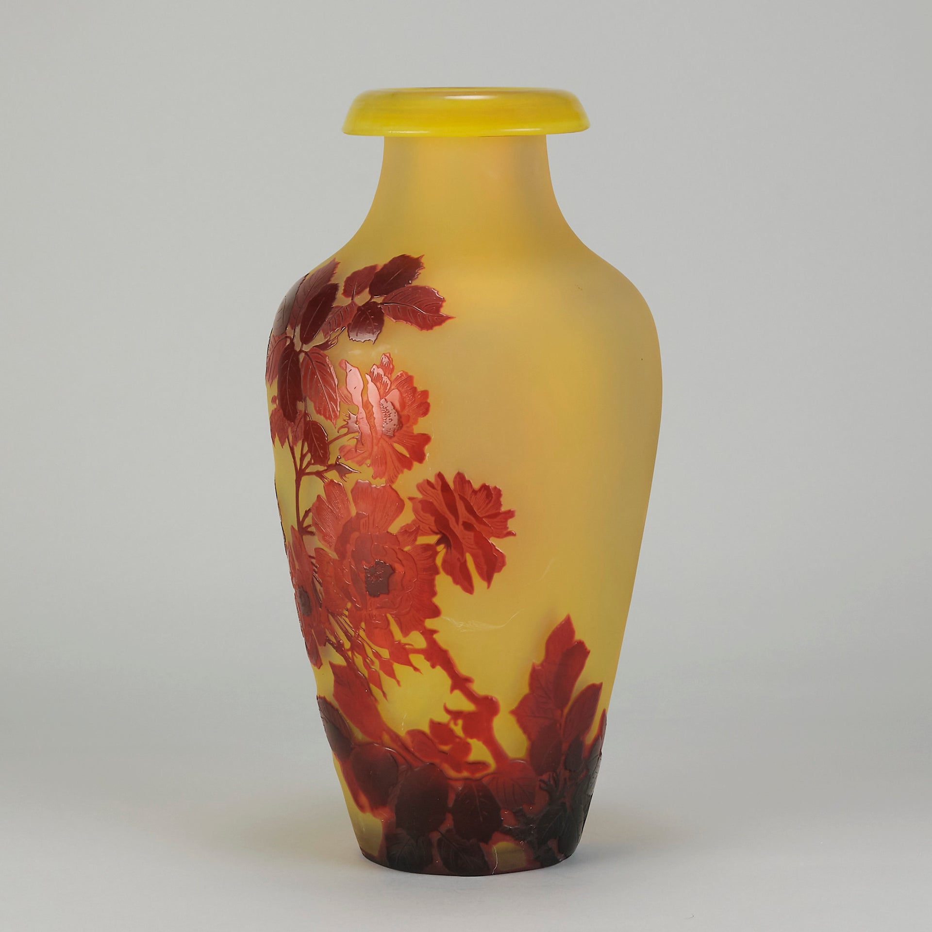 Galle Rose Vase - Art Nouveau Rose Vase - Hickmet Fine Arts