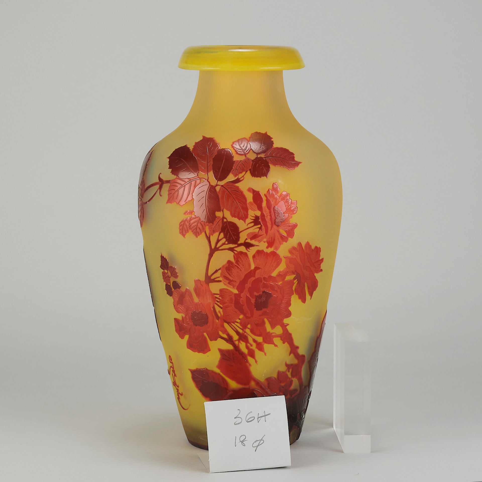 Galle Rose Vase - Art Nouveau Rose Vase - Hickmet Fine Arts