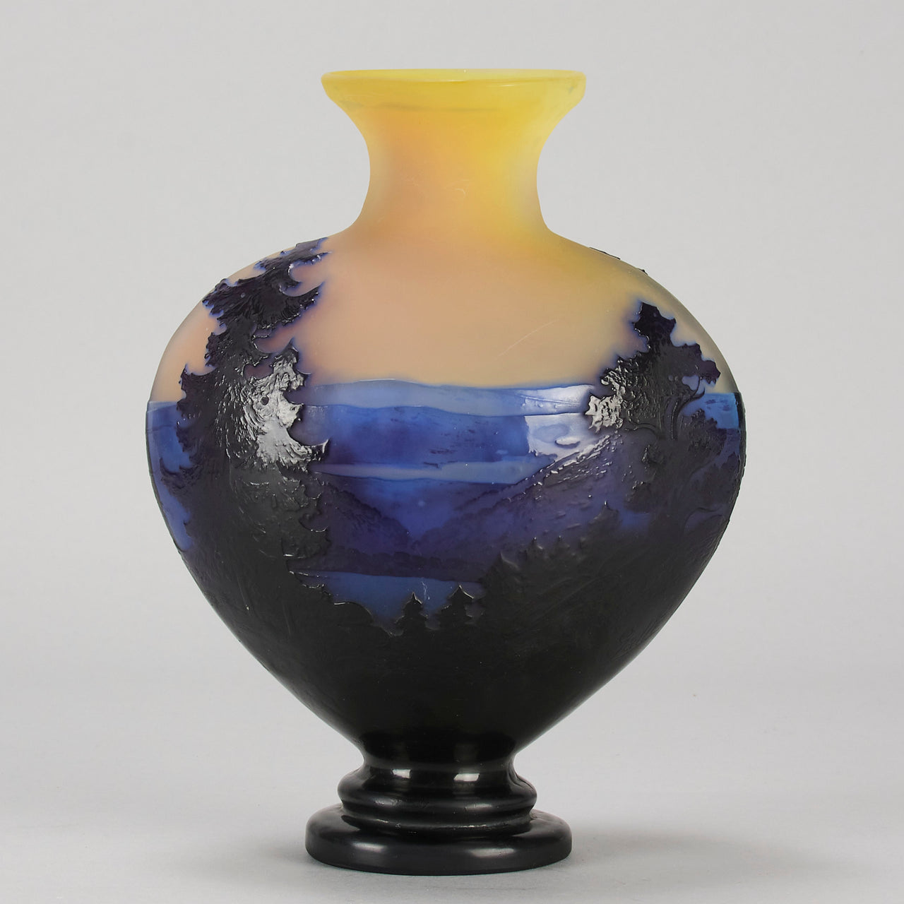 Emile Galle Scenic Vase - Art Nouveau Glass - Hickmet Fine Arts