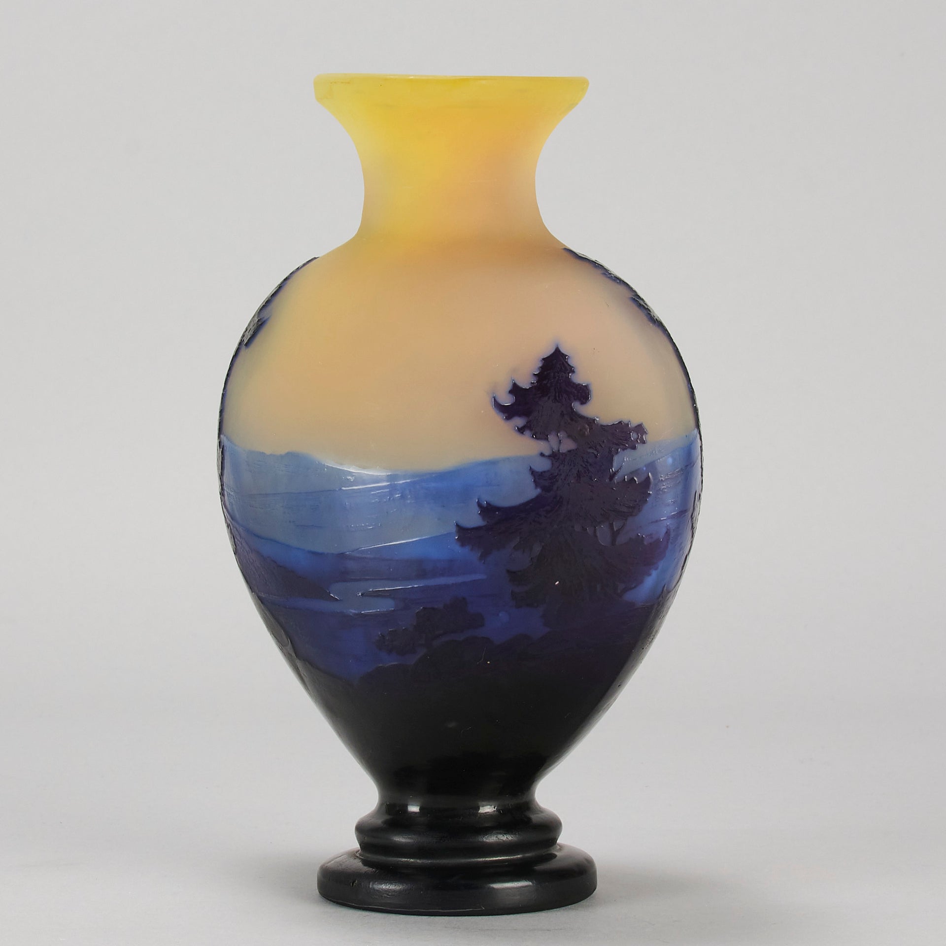 Emile Galle Scenic Vase - Art Nouveau Glass - Hickmet Fine Arts
