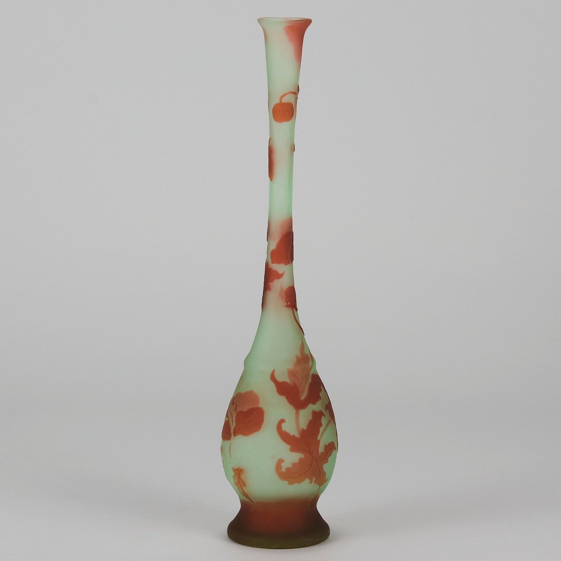 Emile Galle Slender Vase - Art Nouveau Glass - Hickmet Fine Arts