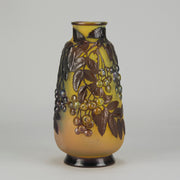 Galle Souffle Vase - Art Nouveau Clematis Vase - Hickmet Fine Arts