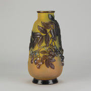 Galle Souffle Vase - Art Nouveau Clematis Vase - Hickmet Fine Arts