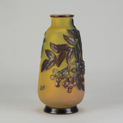 Galle Souffle Vase - Art Nouveau Clematis Vase - Hickmet Fine Arts