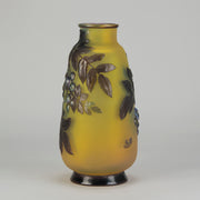 Galle Souffle Vase - Art Nouveau Clematis Vase - Hickmet Fine Arts
