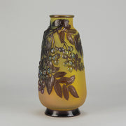 Galle Souffle Vase - Art Nouveau Clematis Vase - Hickmet Fine Arts