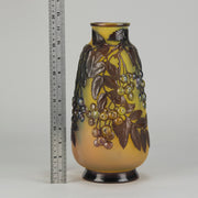 Galle Souffle Vase - Art Nouveau Clematis Vase - Hickmet Fine Arts
