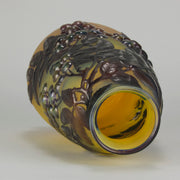 Galle Souffle Vase - Art Nouveau Clematis Vase - Hickmet Fine Arts